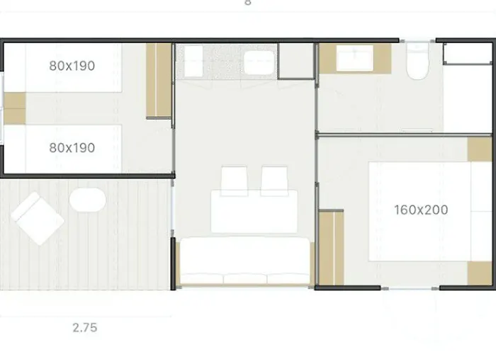 Mobil-home 2 Avec Terrasse A - Api-1-52-590 Kemp